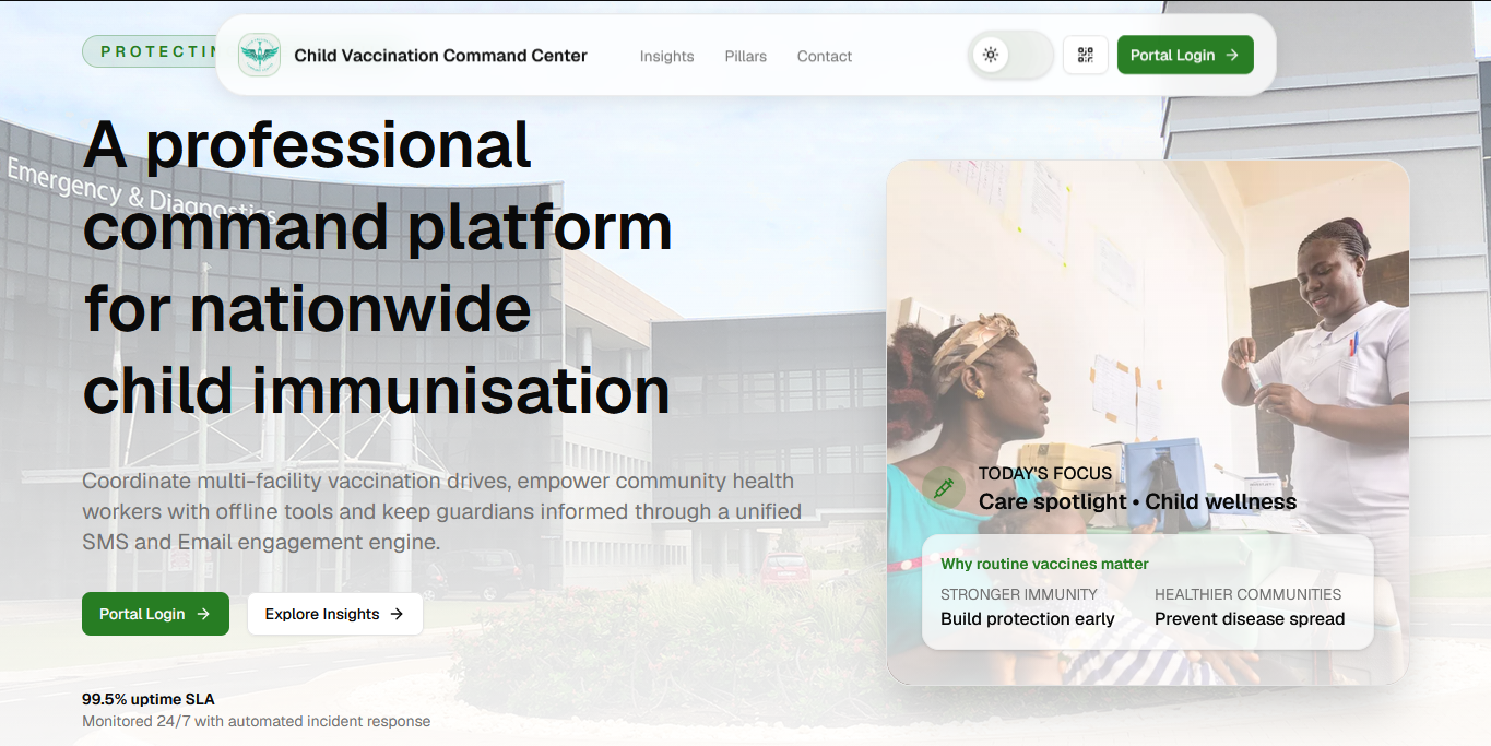 Child Vaccination Command Center