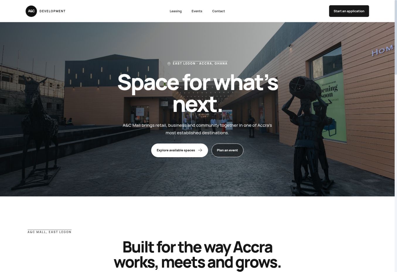 A&C Development interface preview